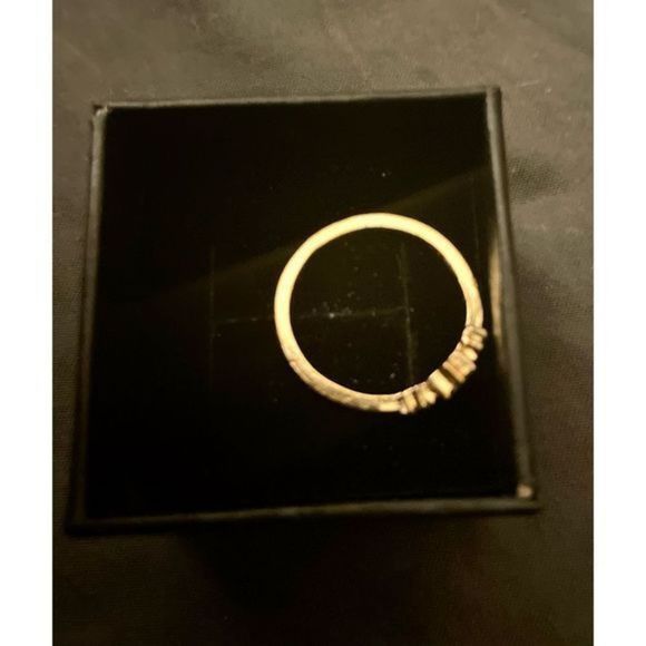 STUNNING SAPPHIRE 3 FLOWER ROSE GOLD RING - Picture 4 of 5